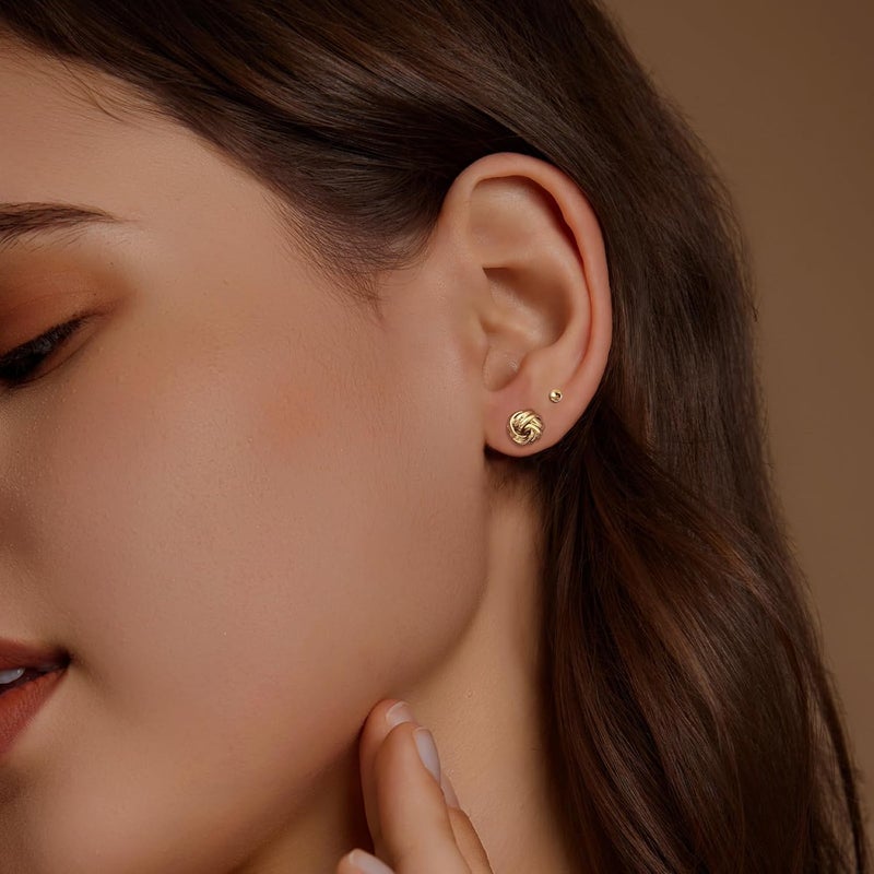 IMBOS Pearl Earrings 14k Gold Plated Daisy Flower Stud Earrings for Women Ball Stud Flat Back Earring Hypoallergenic Statement Earring Trendy Jewelry Gift for Women - Image 3